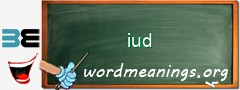 WordMeaning blackboard for iud